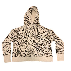 2/$30 Calvin Klein Performance Animal Print Black White Grey Hoodie Pullover M
